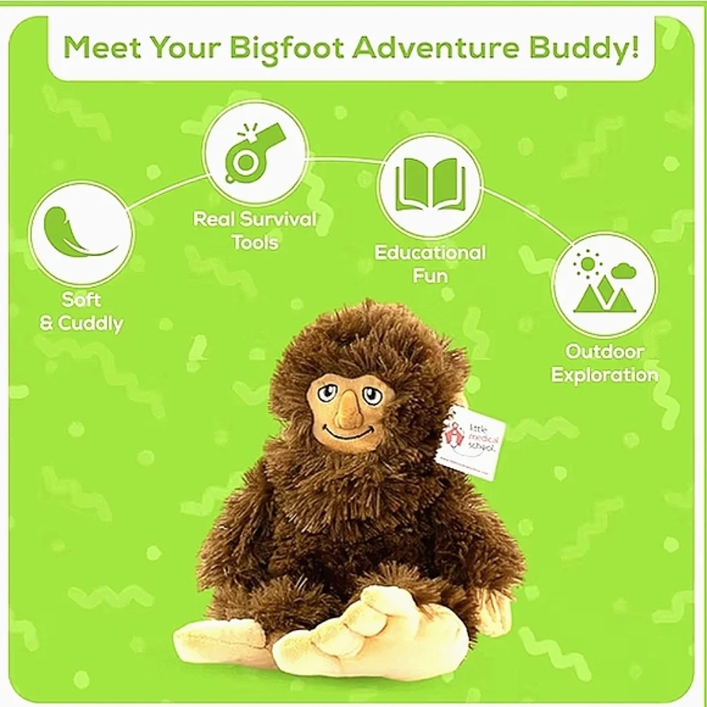 Little Medical School Wilderness Survival Play Set & Bigfoot Adventure Plush Toy